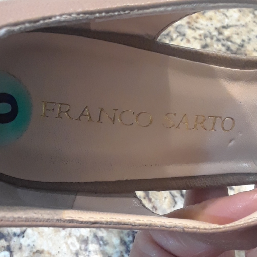 Franco Sarto lether wedges sandals - Picture 5 of 6